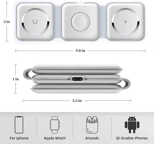 3-in-1 Wireless Charging Pad - Beauty Blushh