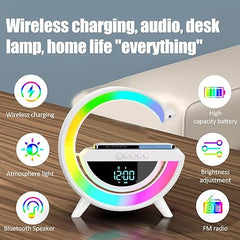 Digital Led Wireless Charger Speaker - Beauty Blushh