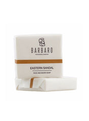 Barbaro Eastern Sandal Face & Beard Soap – Handmade Natural Soap with Chamomile, Hops & Sea Buckthorn for Cleansing, Hydration & Beard Care, 90g - Beauty Blushh