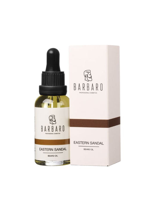Barbaro Eastern Sandal Beard Oil – Natural Beard Growth & Softening Oil with Macadamia, Argan, Almond & Castor Oils for Nourished Beard & Skin, 30ml - Beauty Blushh