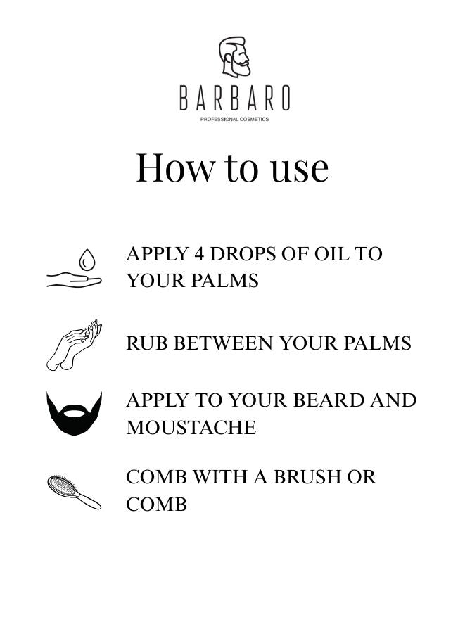 Barbaro Eastern Sandal Beard Oil – Natural Beard Growth & Softening Oil with Macadamia, Argan, Almond & Castor Oils for Nourished Beard & Skin, 30ml - Beauty Blushh