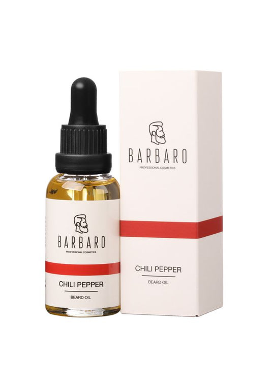 Barbaro Beard Growth Oil Chili Pepper – Natural Hair, Beard & Mustache Growth Booster with Capsaicin, Raspberry Ketone & Burdock Oil for Stronger, Thicker Beard, 30ml - Beauty Blushh