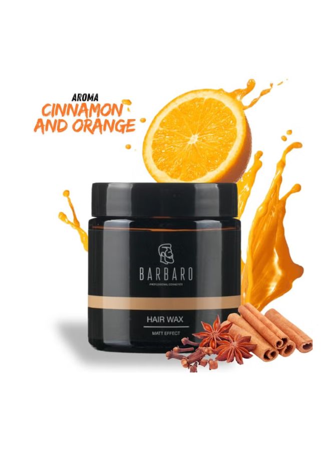 Barbaro Matte Hair Styling Wax – Flexible Strong Hold Wax for Men with Natural Matte Finish, Textured Definition & Sandalwood Aroma – 100g - Beauty Blushh
