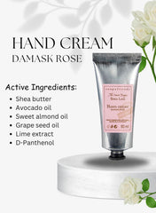 Luxury Rose Bath & Skincare Gift Set – Damask Rose Hand Cream with 20% Organic Shea Butter, Natural Strawberry Lip Balm & Scrub, and Rose Bath Soap - Beauty Blushh