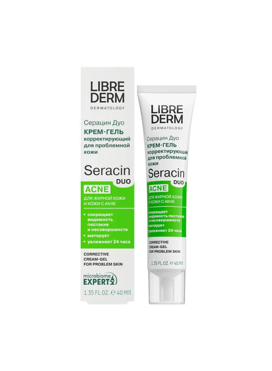 LIBREDERM SERACIN DUO Corrective Cream-Gel for Oily and Problem Skin with Niacinamide, Salicylic Acid & Zinc PCA – 40ml - Beauty Blushh