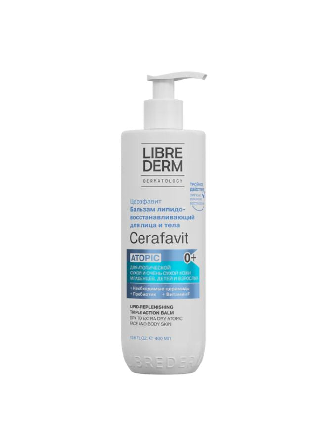 LIBREDERM CERAFAVIT Triple Action Lipid-Replenishing Balm with Ceramides & Prebiotic – Face & Body – 400ml - Beauty Blushh