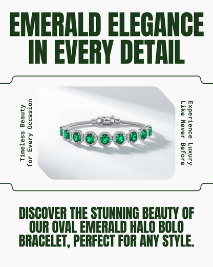 Adjustable Oval Green Sapphire Bracelet