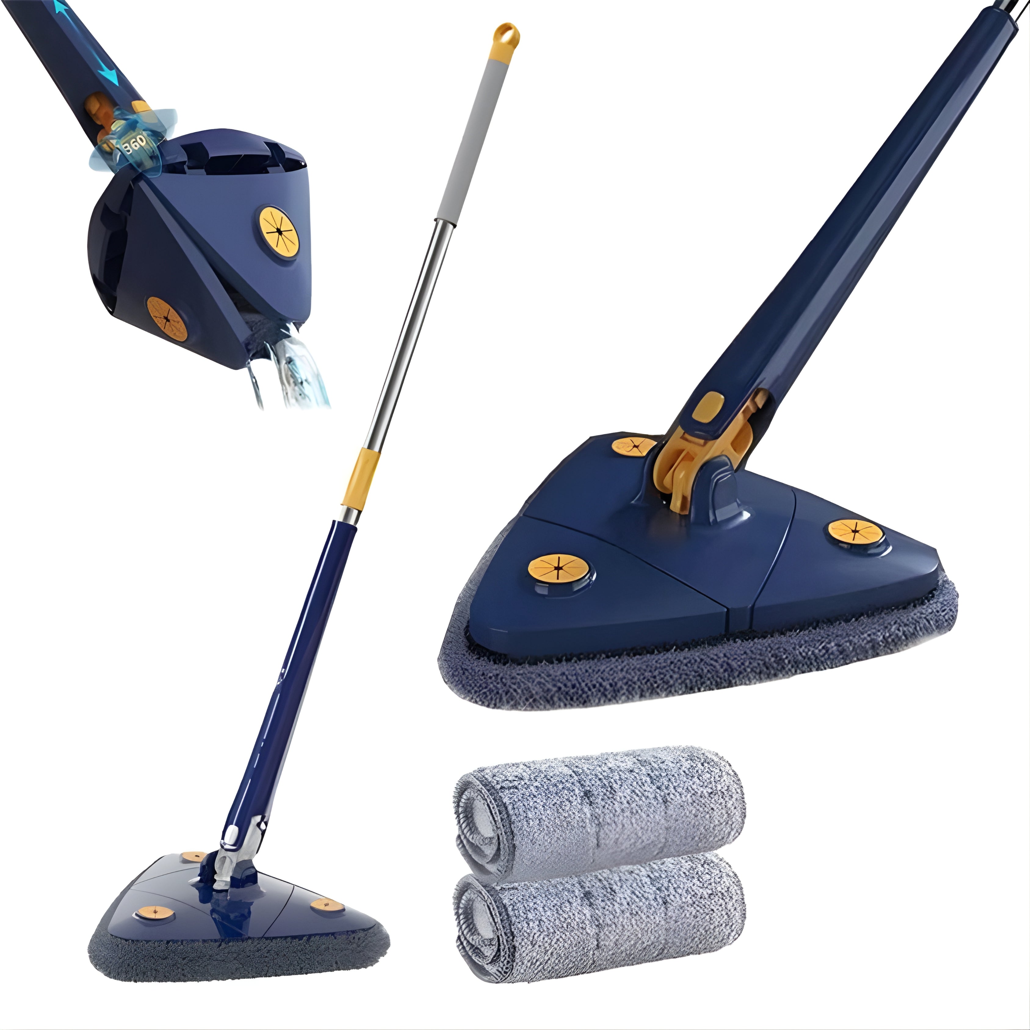 Flexible Triangle Rotary Squeezing Mop - Beauty Blushh